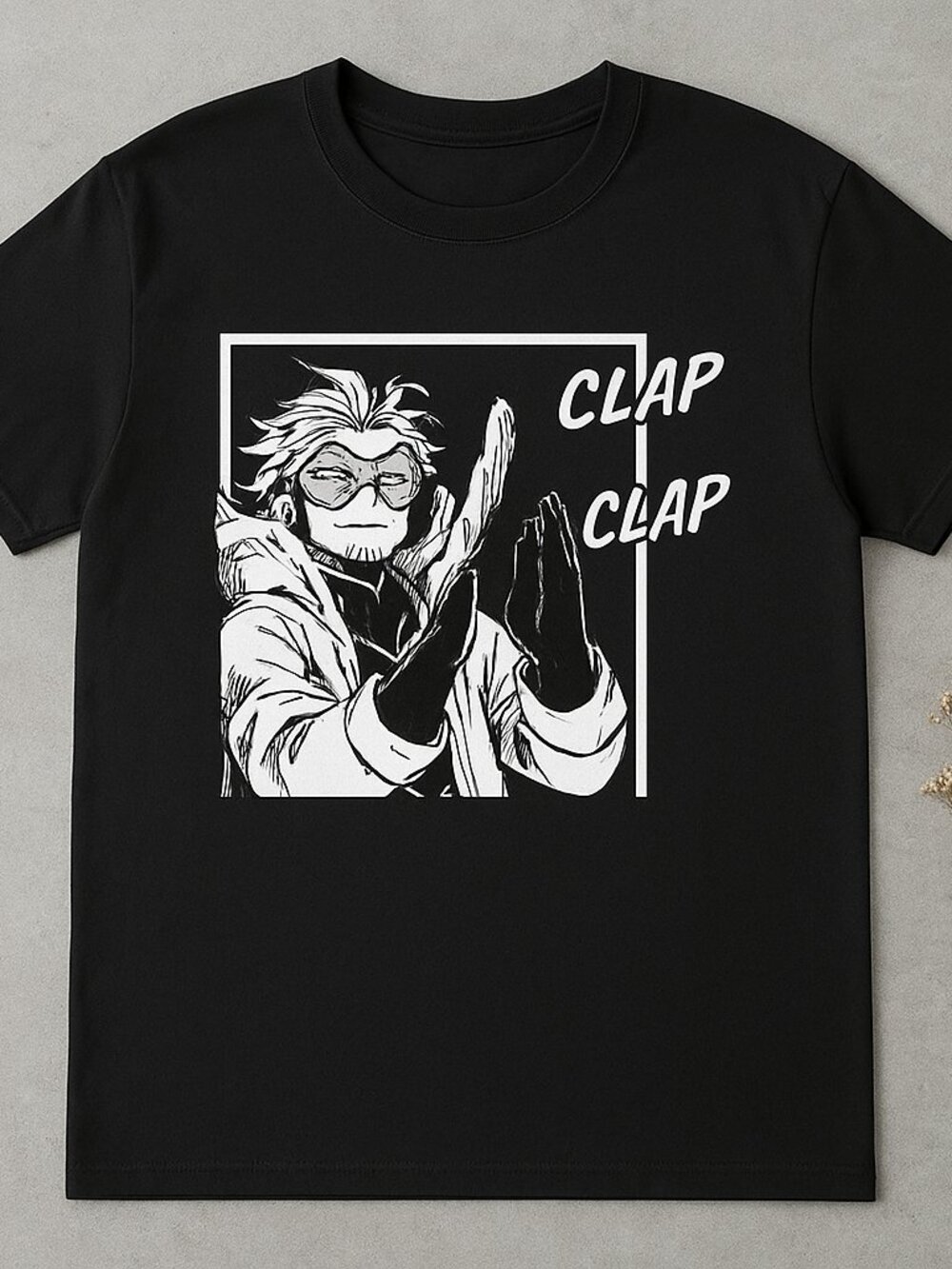 All Might Clap Clap Graphic Black T-Shirt Anime Inspired Streetwear Tee